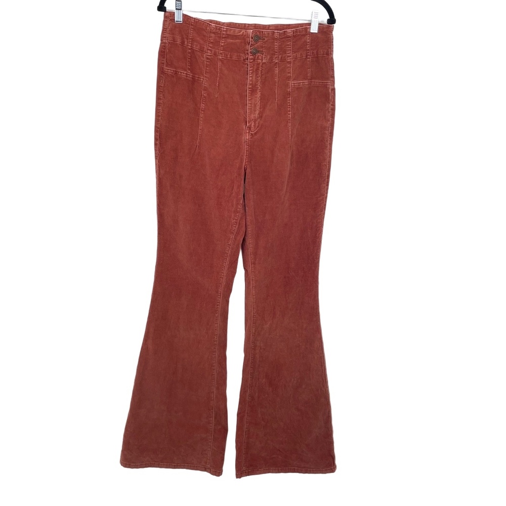 WE THE FREE Women's Sunburn Retro High Waist Jayde Corduroy Flare Jeans Size 32 - Picture 2 of 13